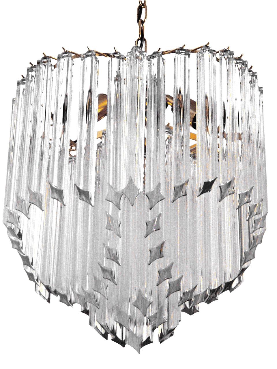 Late 20th Century Vintage Ceiling Lamp Crystal Paolo Venini, Italy, years 1980 For Sale