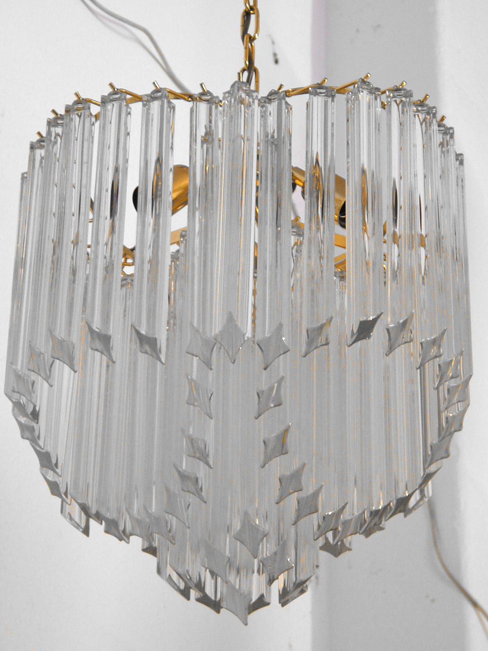 Vintage Ceiling Lamp Crystal Paolo Venini, Italy, years 1980 For Sale 1