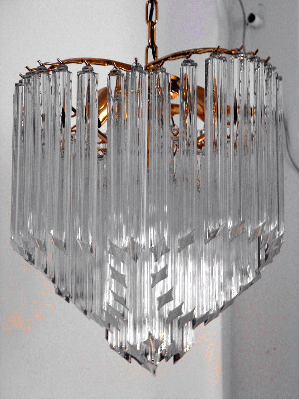 Vintage Ceiling Lamp Crystal Paolo Venini, Italy, years 1980 For Sale 2