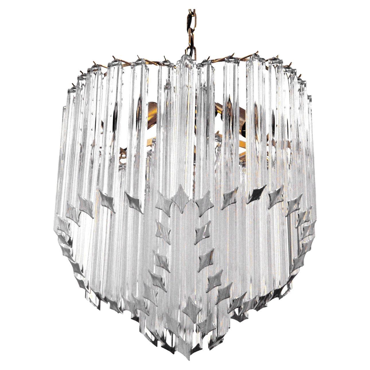 Vintage Ceiling Lamp Crystal Paolo Venini, Italy, years 1980 For Sale