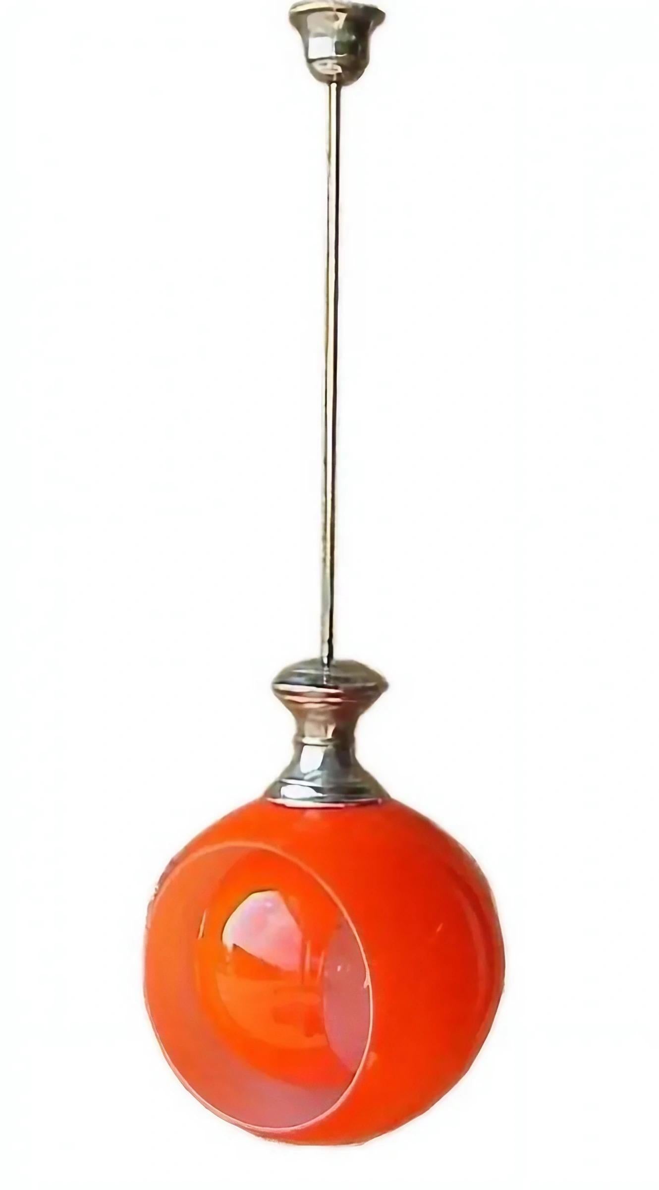 Eclipse Mazzega Venice Italy big ceiling lamp glass Carlo Nason design years 60 

 Measure: 50 inches height and 16