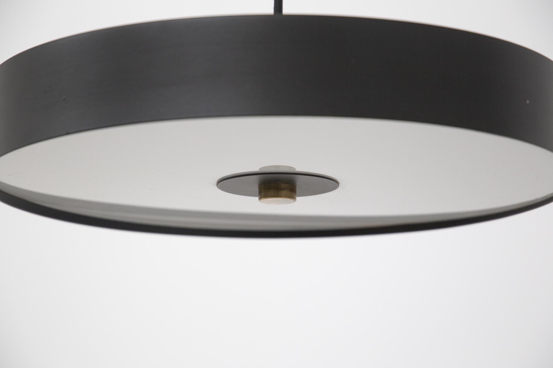 Contemporary Vintage Ceiling Lamp in Black Aluminum