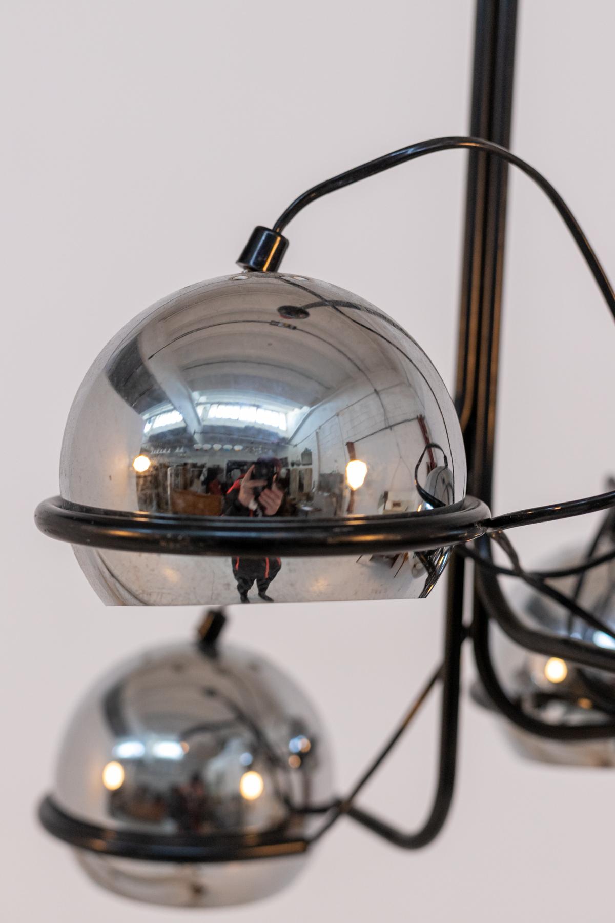 Alluminio Lampada da soffitto vintage in alluminio cromato in vendita