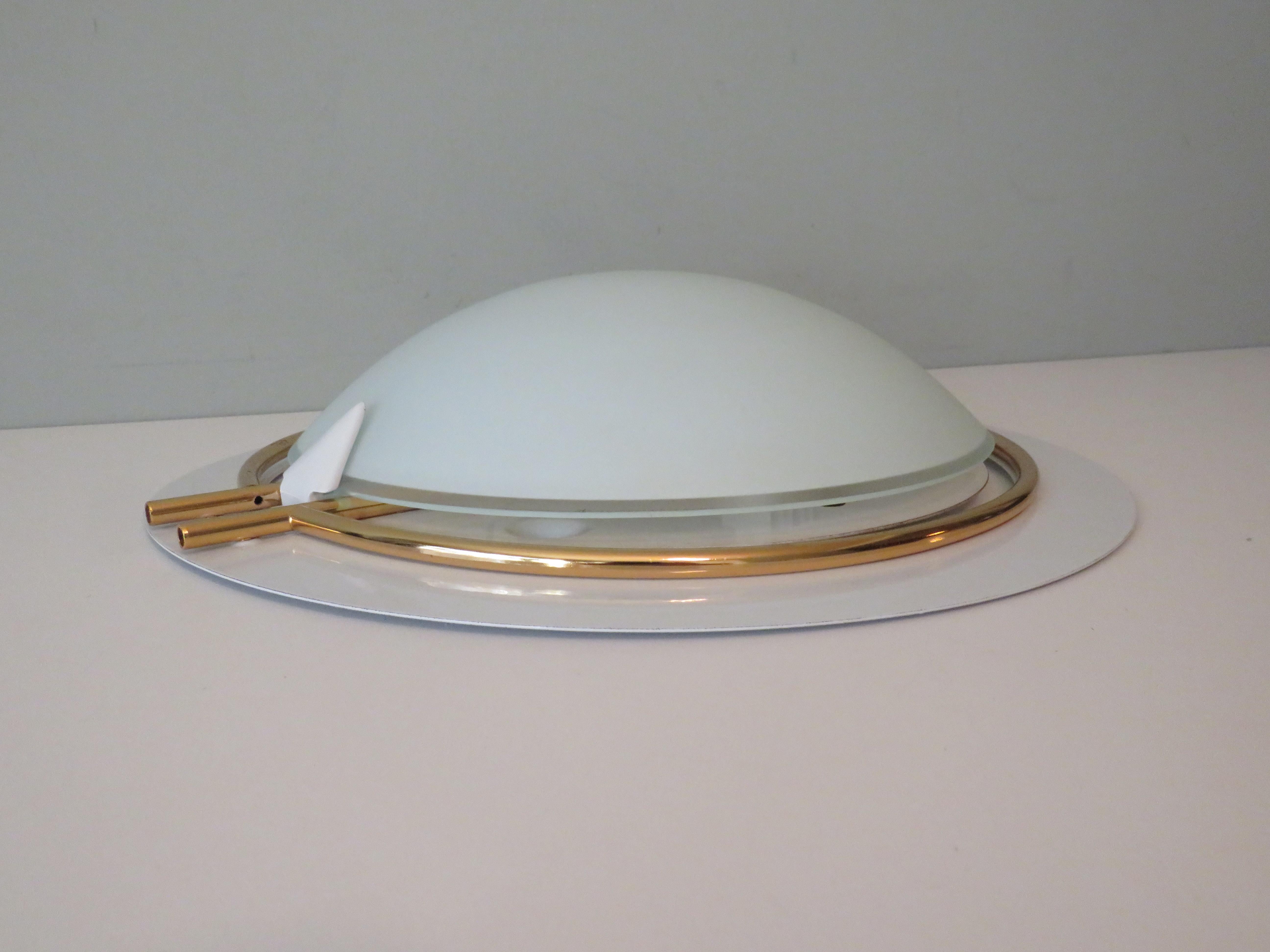 Vintage Ceiling Lamp, Lustrerie Fantasia Italy, 1980s In Good Condition For Sale In Herentals, BE