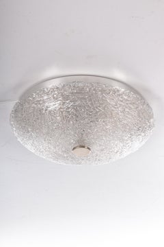 Vintage-Deckenleuchte aus Chrom und Muranoglas, 1960er Jahre