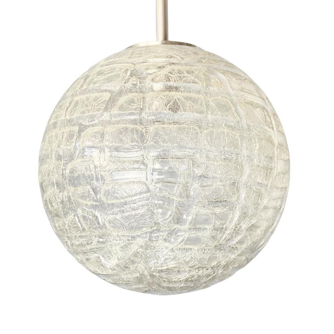 Glass Sphere Globo Ceiling Lamp From Doria Lights, 1940s. In Good Condition In Bastogne, BE