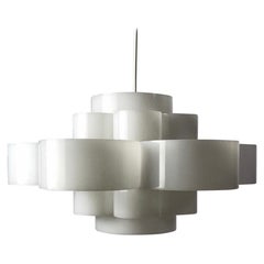 Vintage Ceiling Light Made from Perspex Attributed Orno Stockmann, Finland 1970s