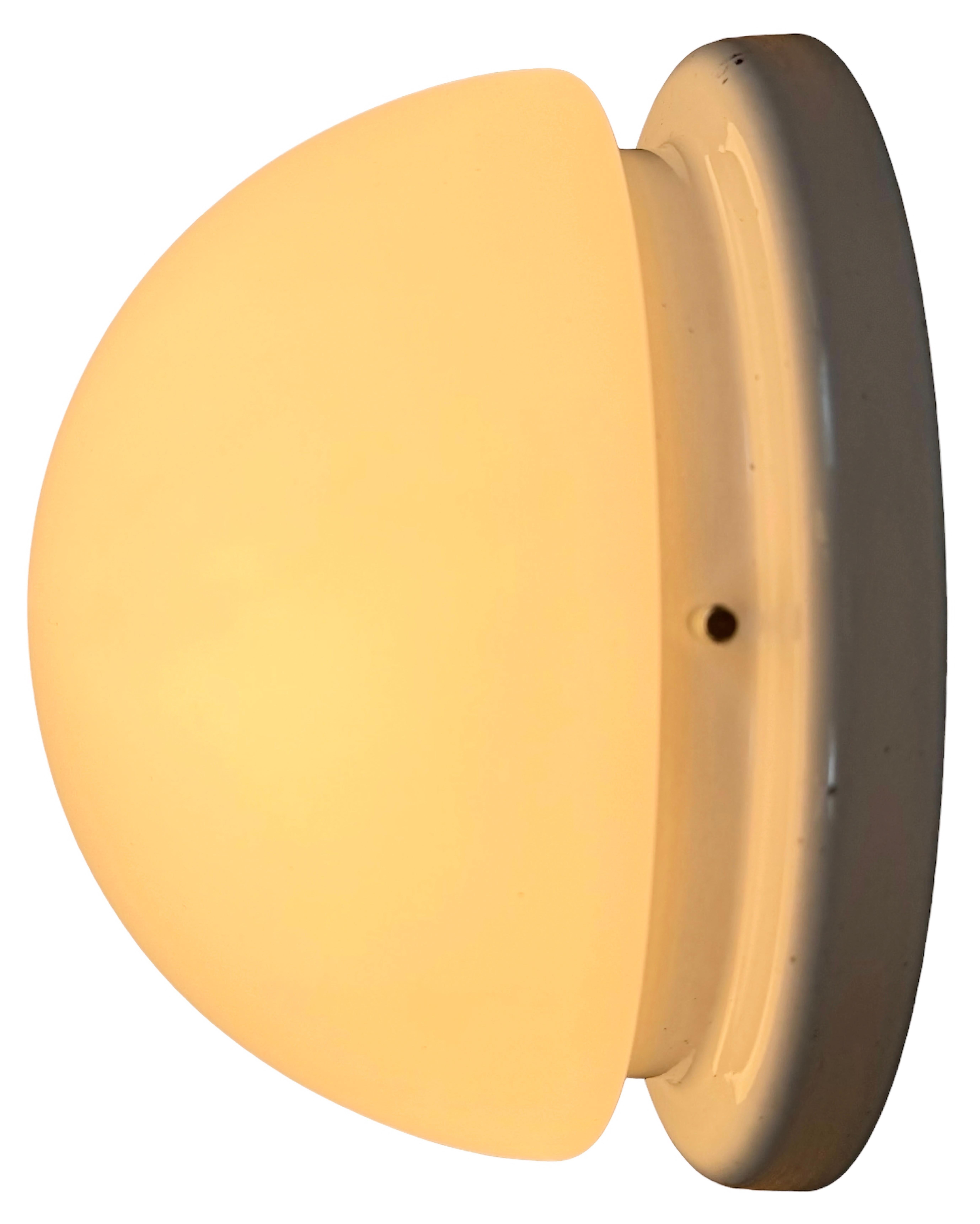Vintage Ceiling or Wall Light with Milk Glass, 1980s For Sale 3