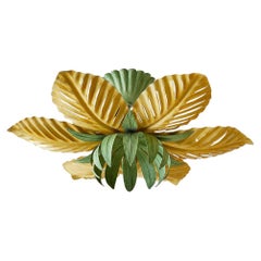 Vintage Ceiling or Wall Light in Painted Metal, Flower Shaped, France, 1950s