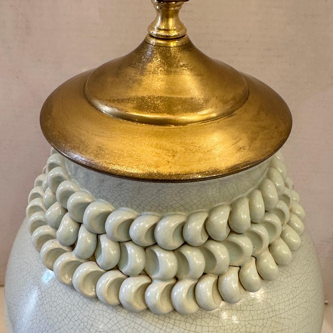 Celadon-Porzellanlampe, Vintage (Chinesisch) im Angebot