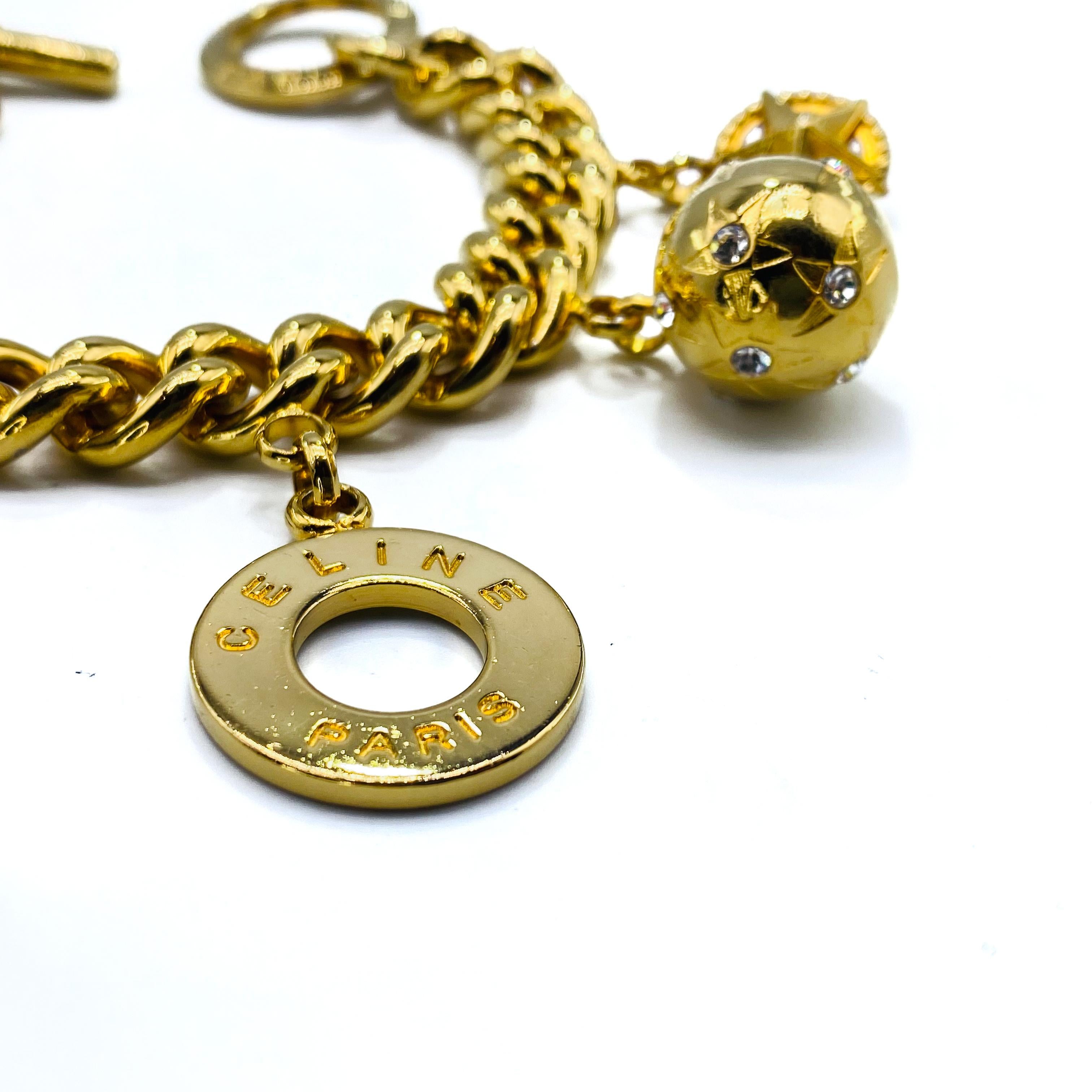 1990s celine vintage gold bracelet