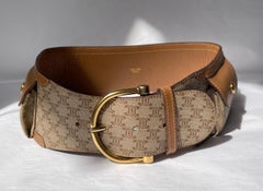Vintage Celine Belt Triomphe Canvas Pockets  Extra Small