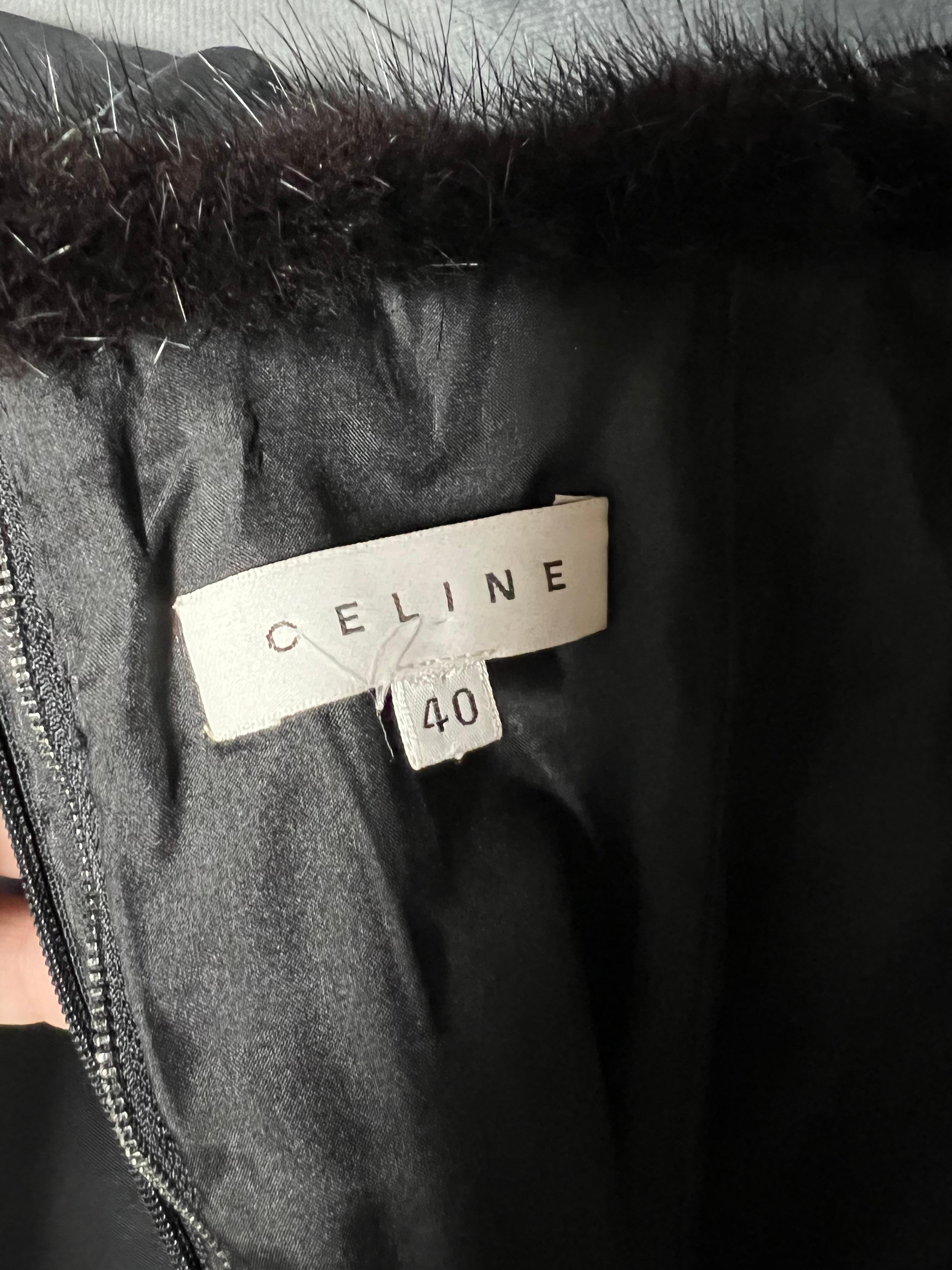 Women's Vintage Celine Black Off Shoulder Maxi Dress, Size 40 For Sale