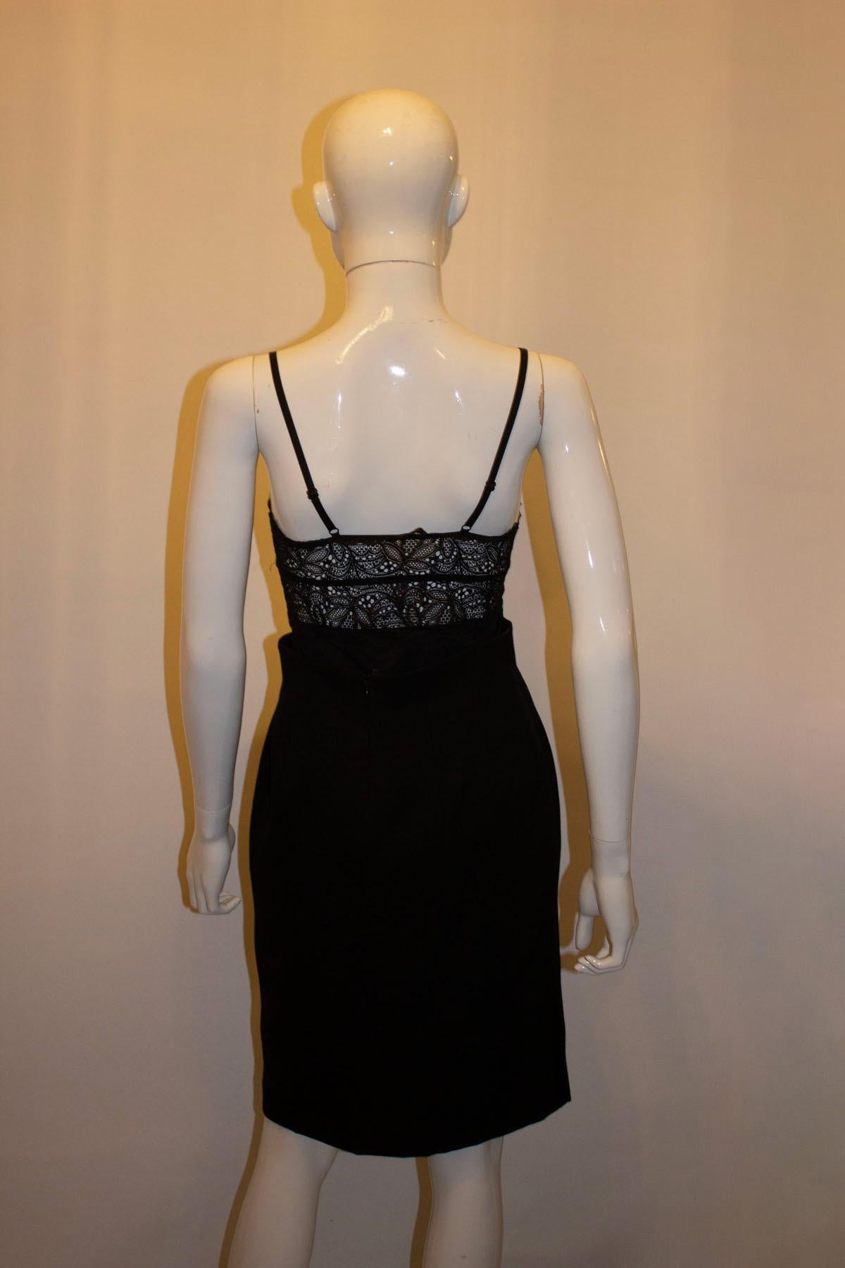 Vintage Celine Black Tuxedo Skirt In Good Condition For Sale In London, GB
