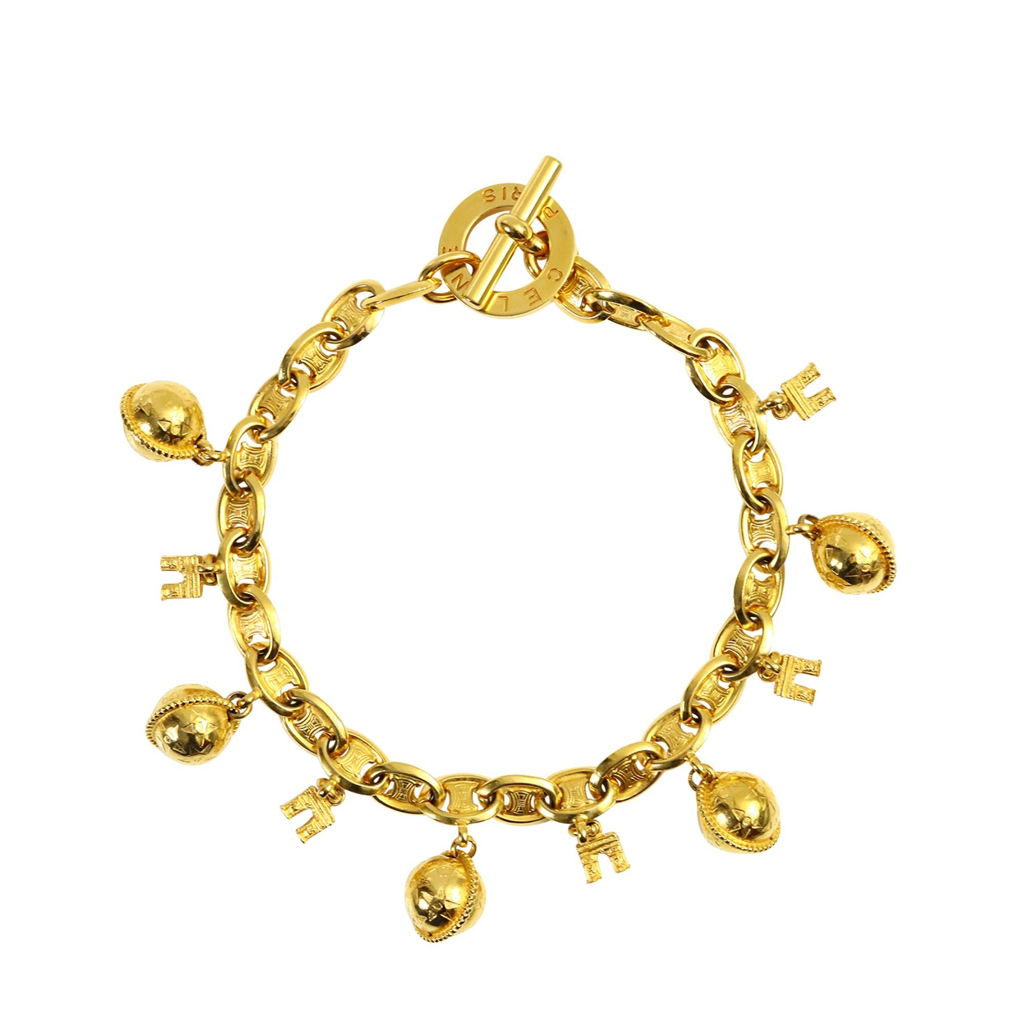 Vintage Celine Collier Globe et Arc De Triomphe Circa 1980 Bon état - En vente à New York, NY