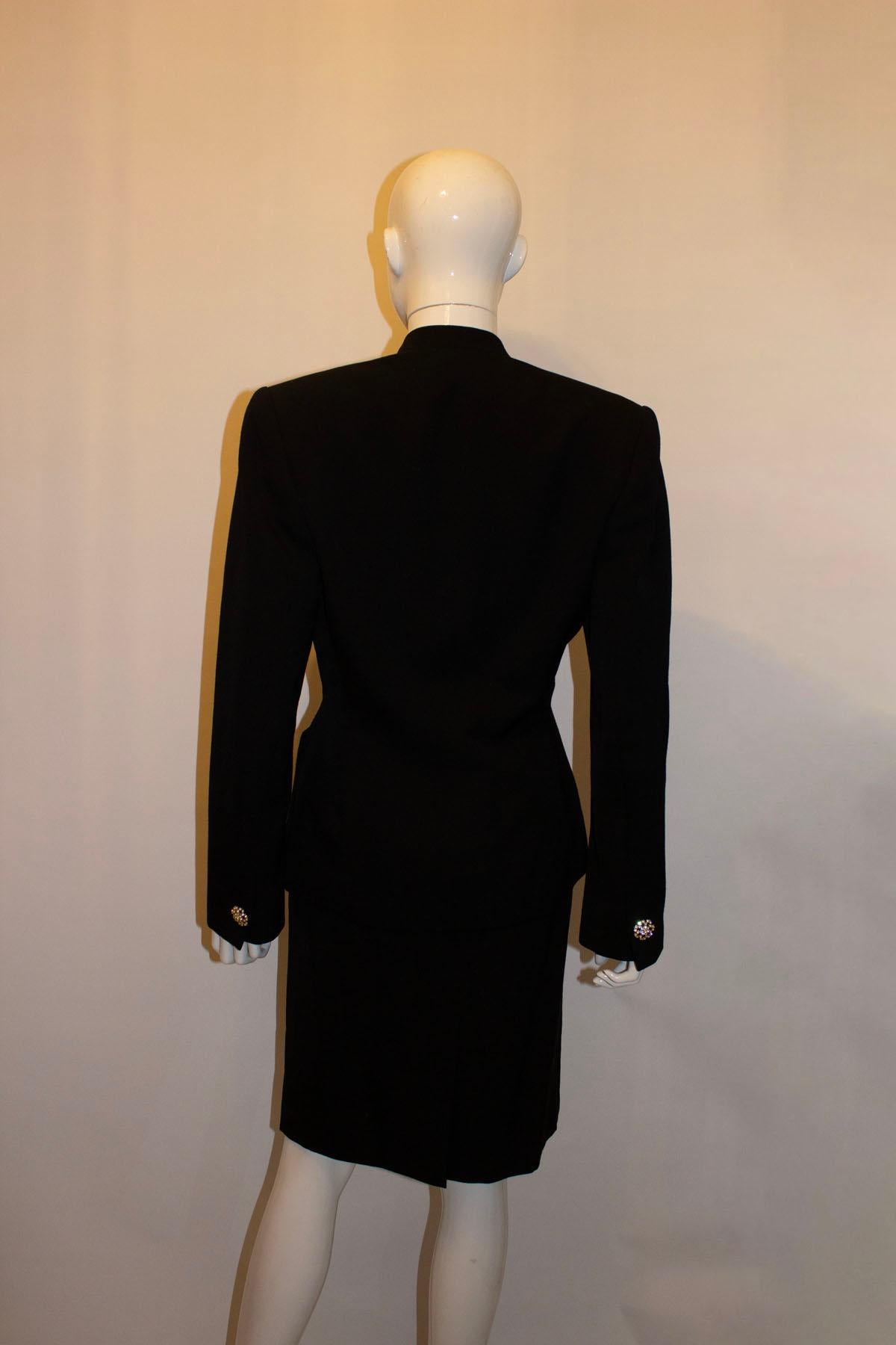 Black Vintage Celine Dinner / Cocktail Skirt Suit For Sale