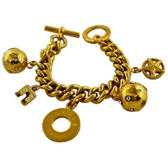 Vintage CELINE Iconic Charm Chain Bracelet