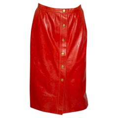 Retro Celine Leather Skirt