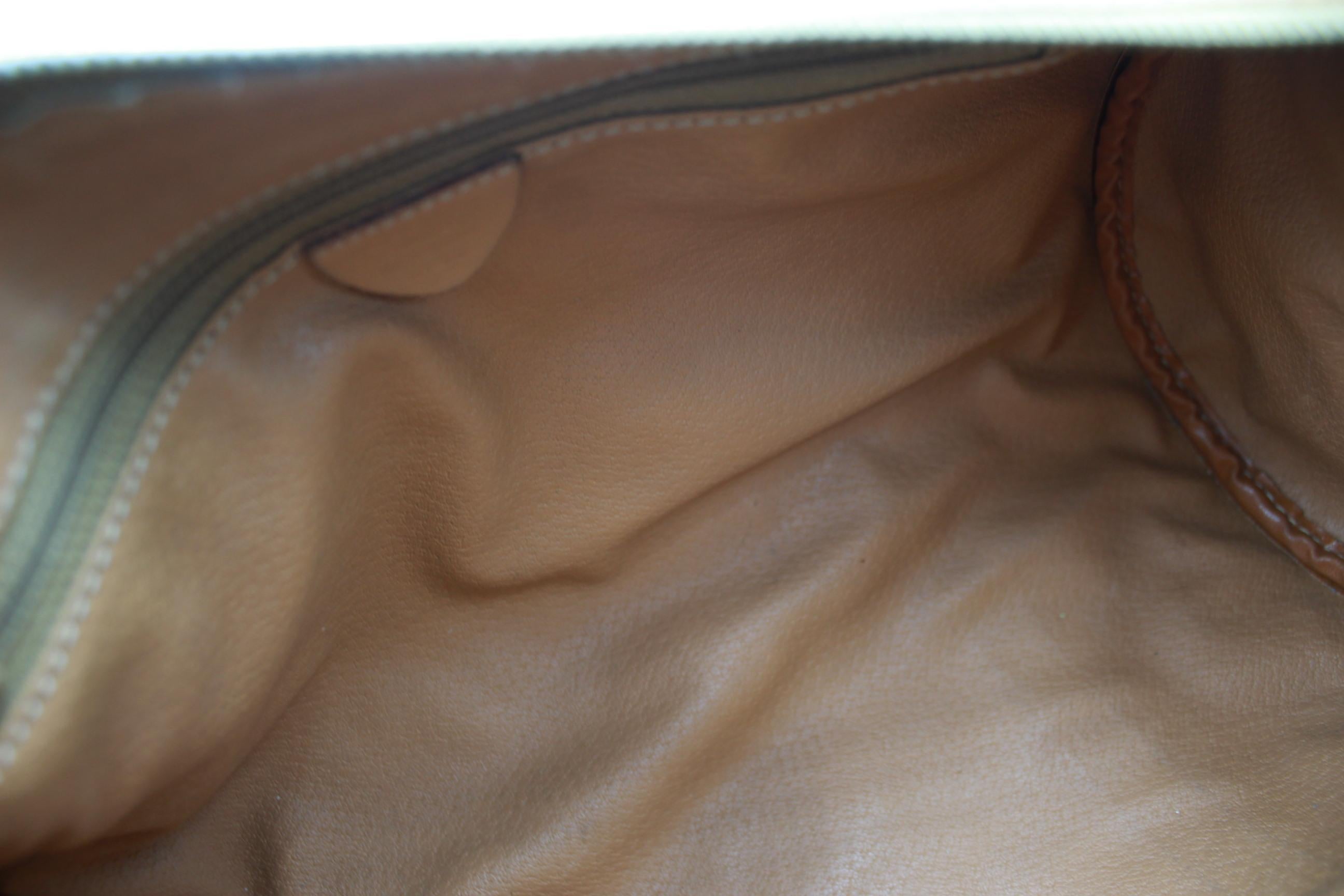 Brown Vintage Celine papillon bag in Macadam canvas