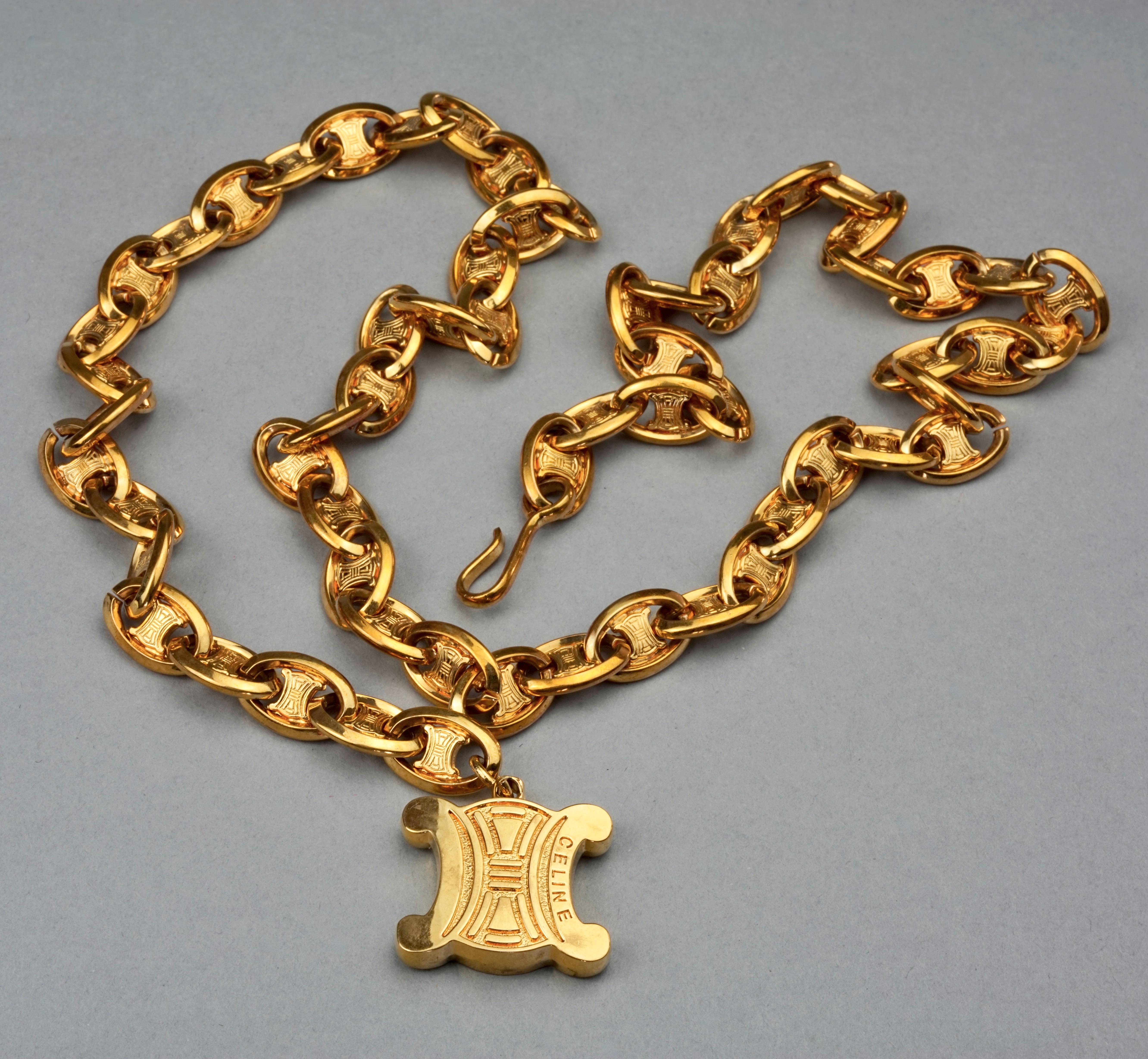 celine triomphe chain belt