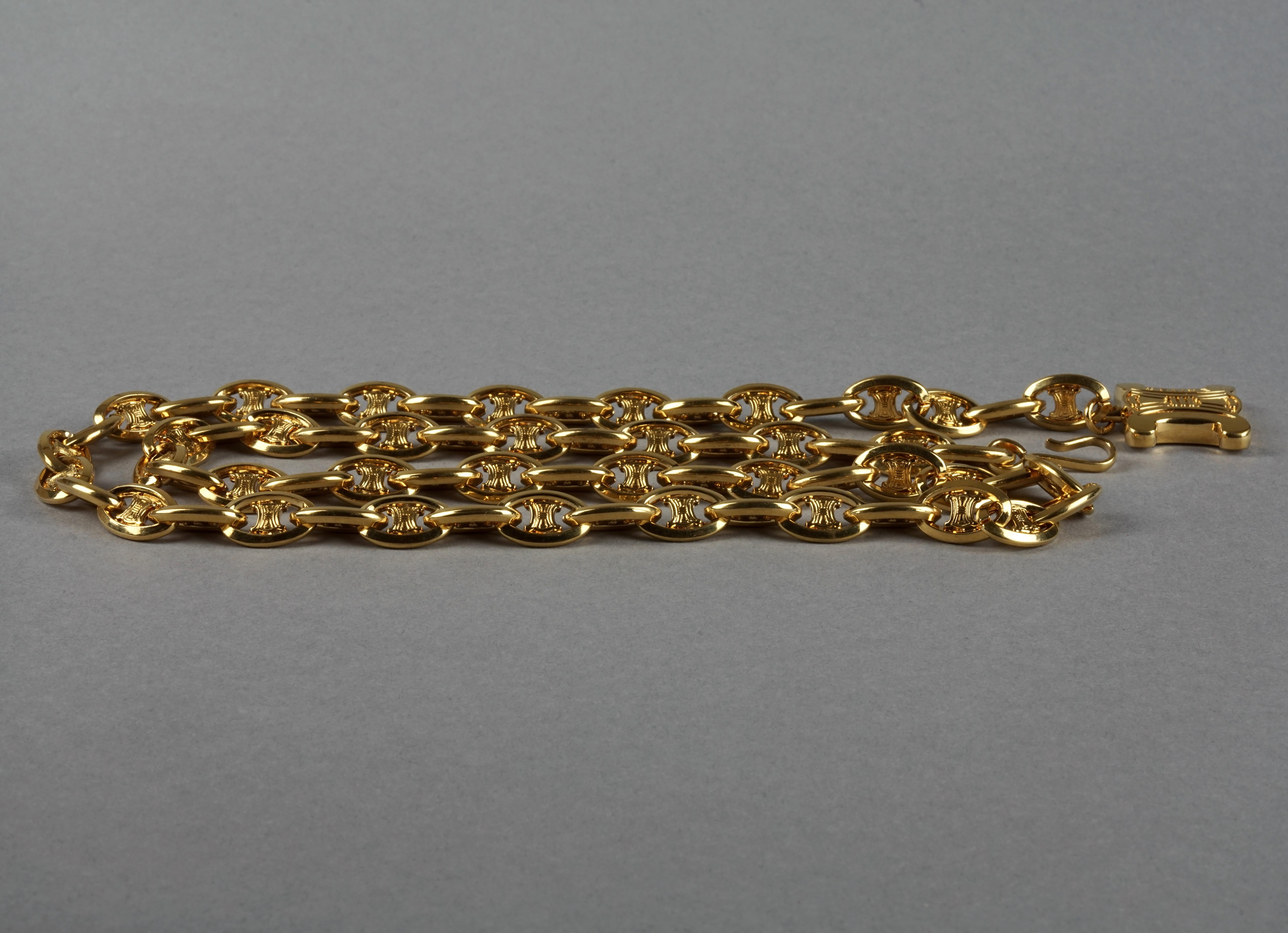 Vintage CELINE PARIS Logo Kette Link Halskette Gürtel im Zustand „Hervorragend“ in Kingersheim, Alsace