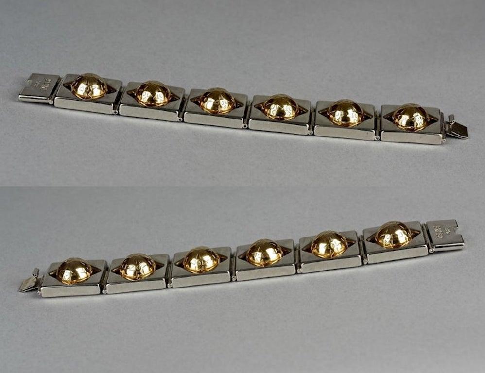 Women's or Men's Vintage CELINE PARIS Planisphere Geometric Link Bracelet