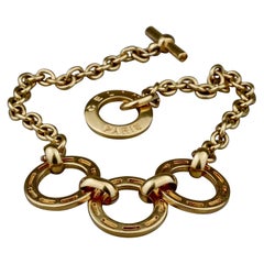 Vintage CELINE PARIS Ring Links Chain Necklace