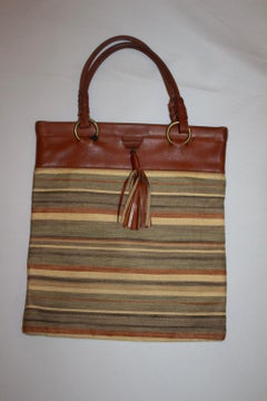 Vintage Celine Streifen Shopper Tasche