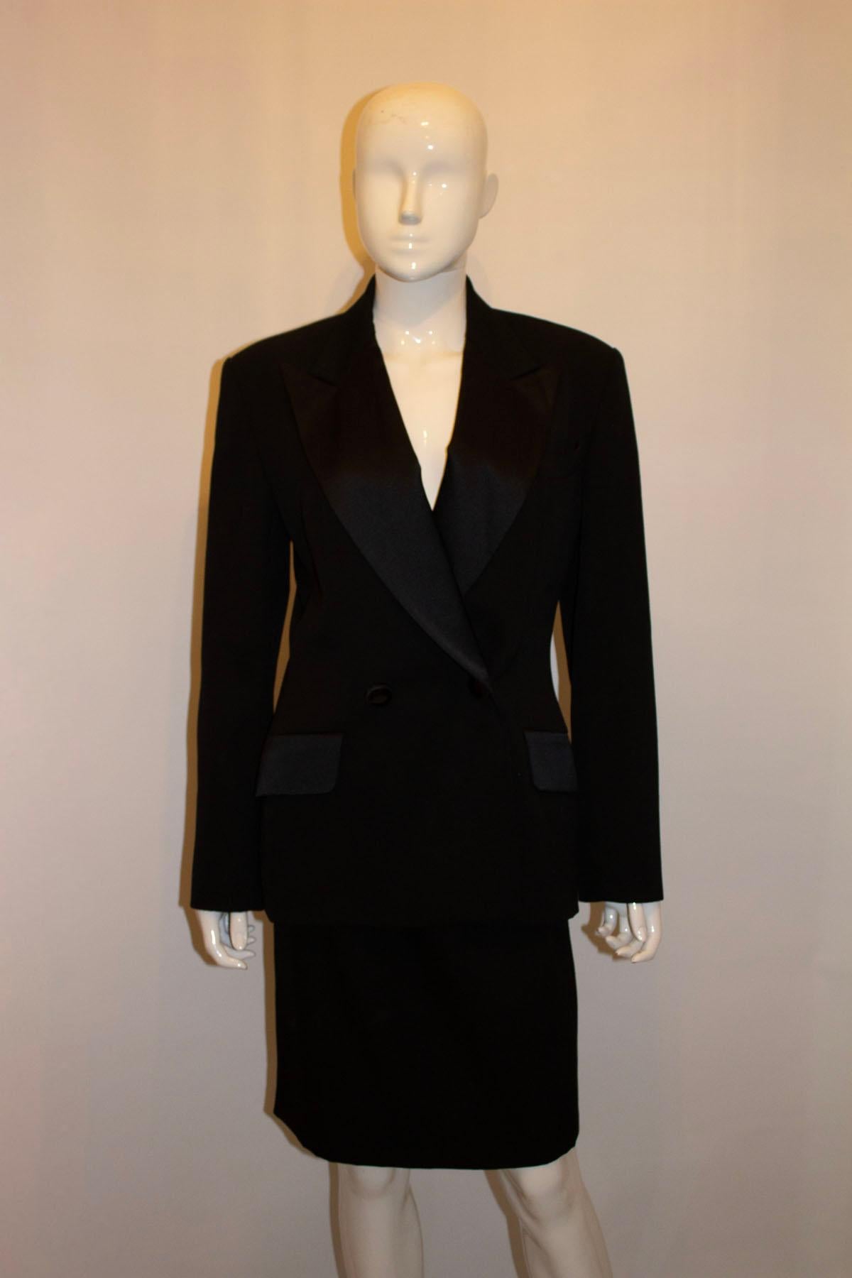Women's Vintage Celine  Tuxedo Dinner Skirt Suit