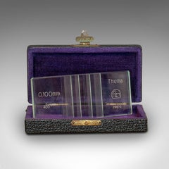 Vintage Cell Counting Slide, German, Glass, Hemacytometer, Franke and Heidecke