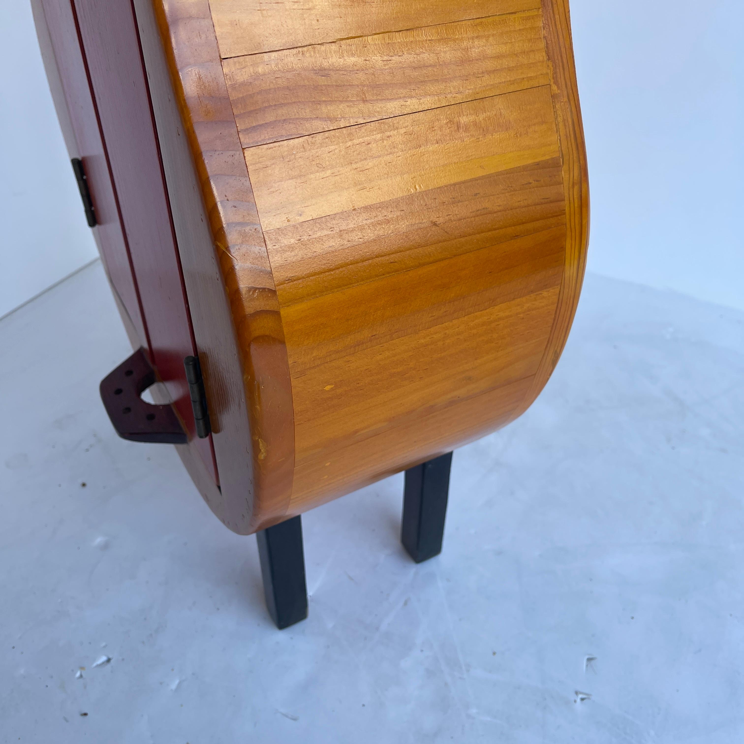 Vintage Cello Cabinet Dry Bar Shelf or Musical Prop 7