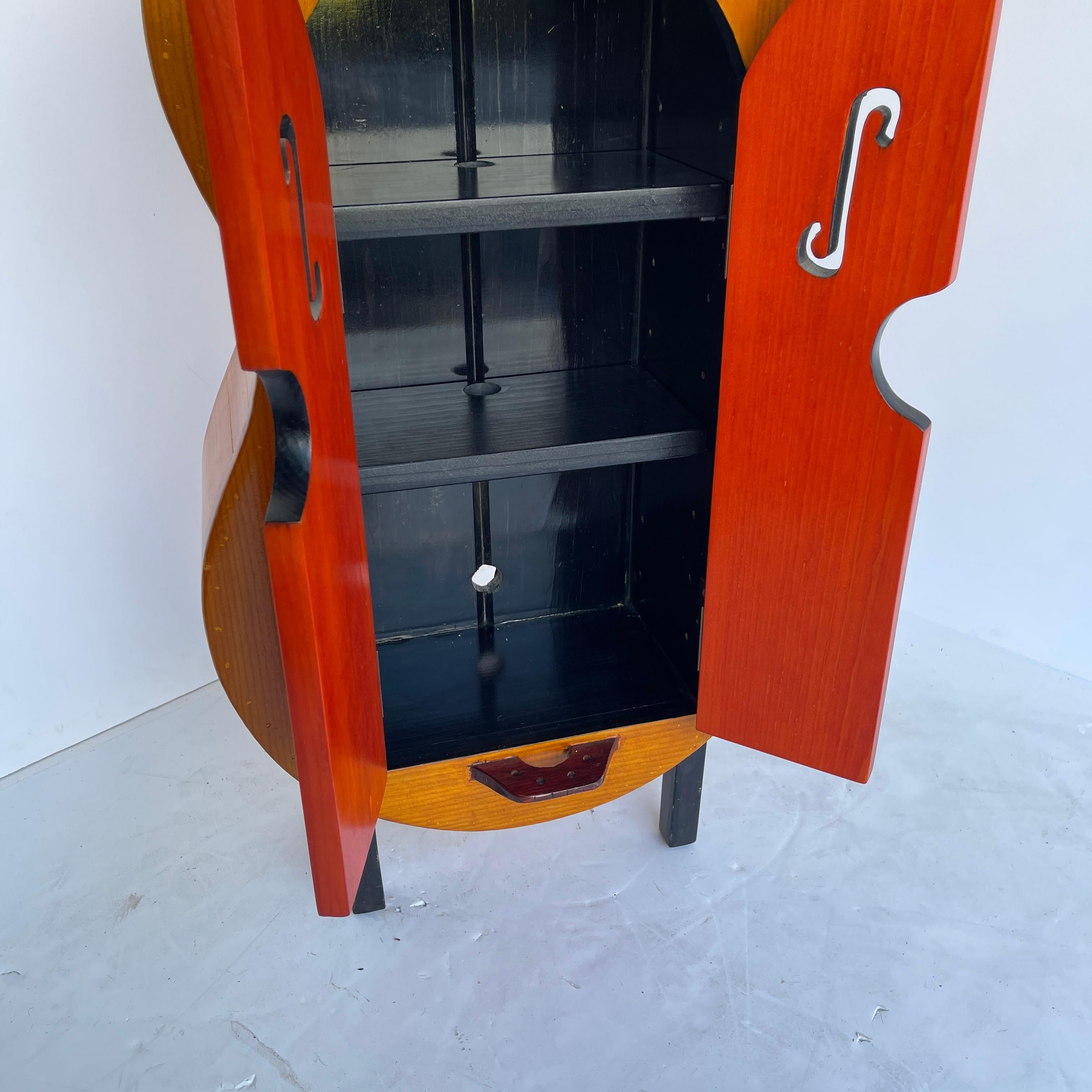 Vintage Cello Cabinet Dry Bar Shelf or Musical Prop 11