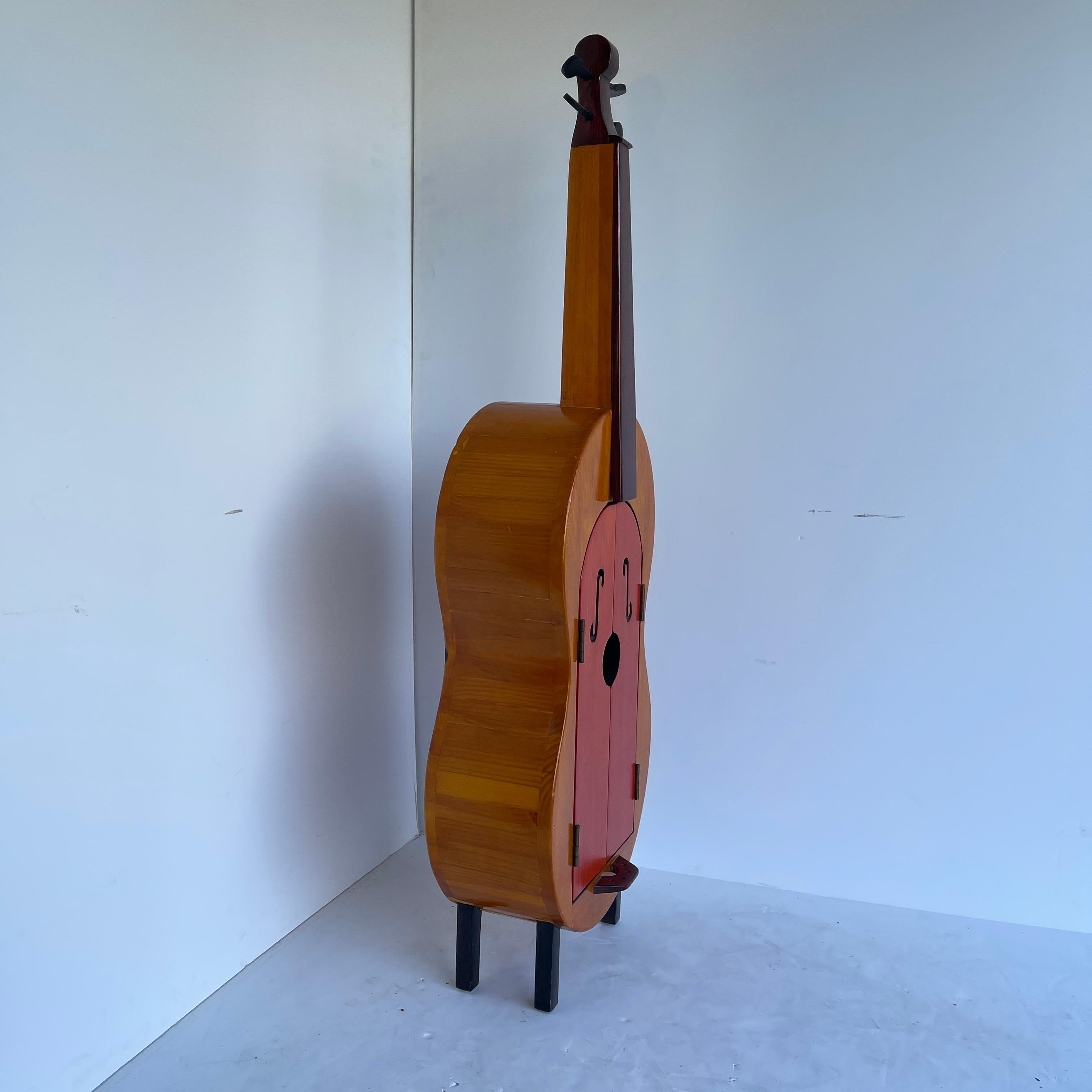 American Vintage Cello Cabinet Dry Bar Shelf or Musical Prop