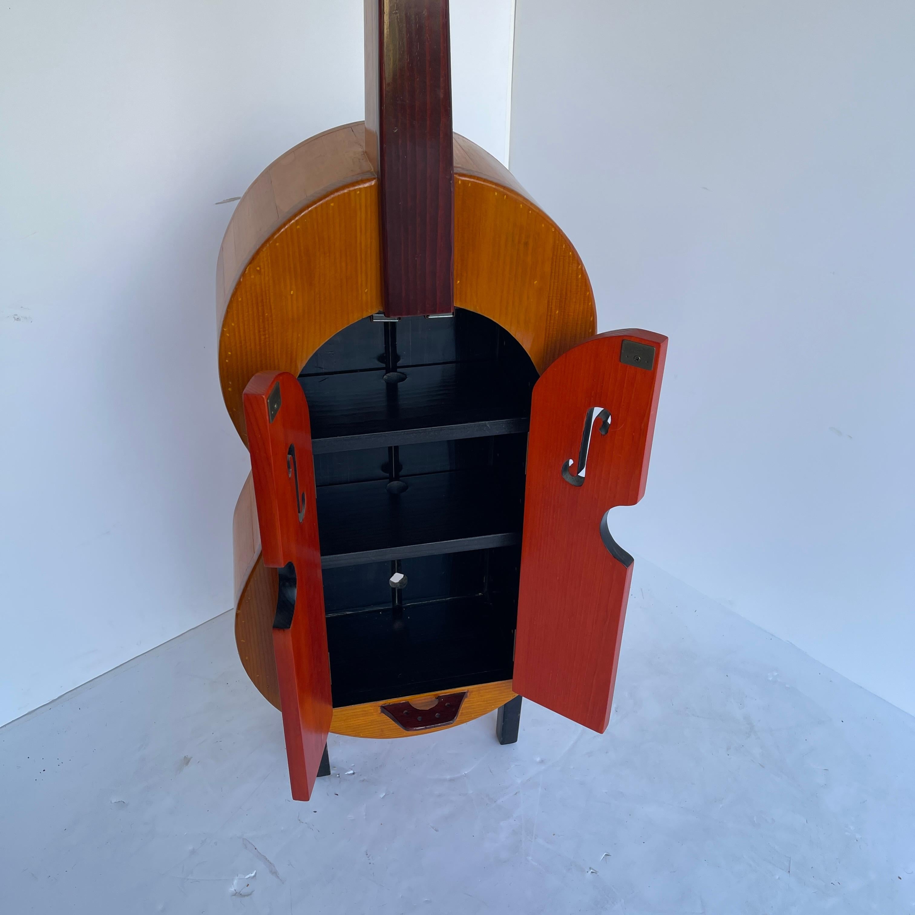 Hand-Crafted Vintage Cello Cabinet Dry Bar Shelf or Musical Prop