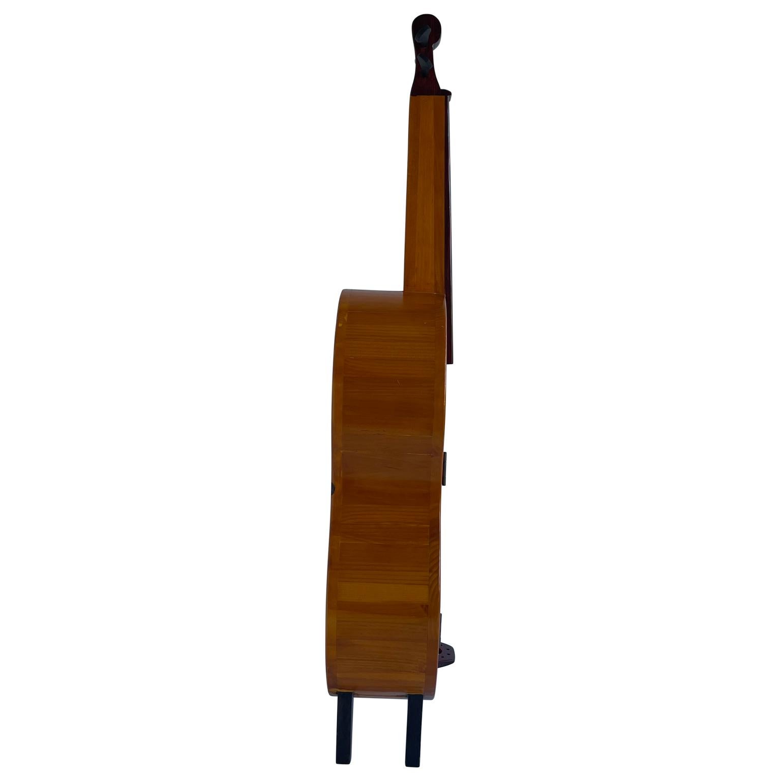 Modern Vintage Cello Cabinet Dry Bar Shelf or Musical Prop