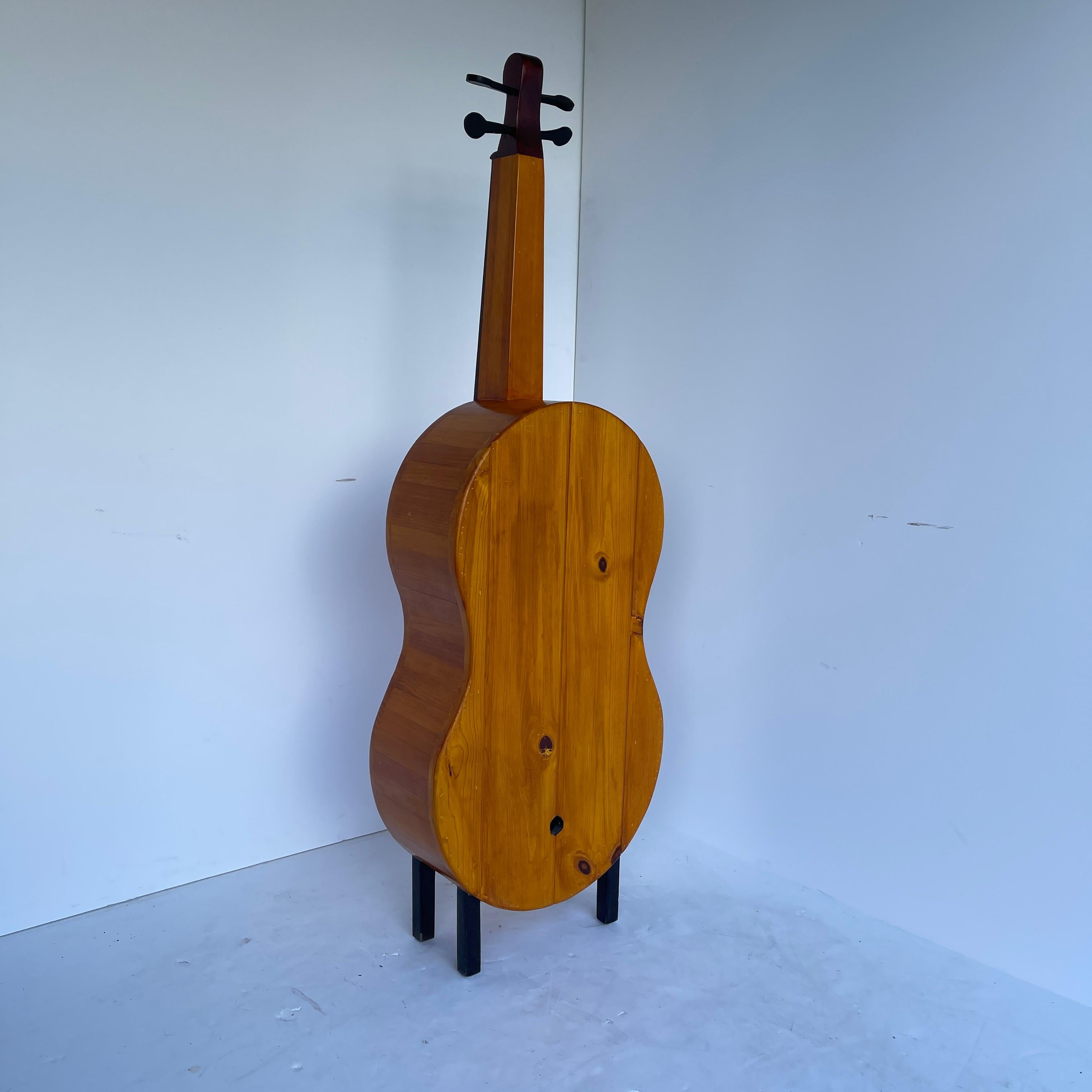 Vintage Cello Cabinet Dry Bar Shelf or Musical Prop 1