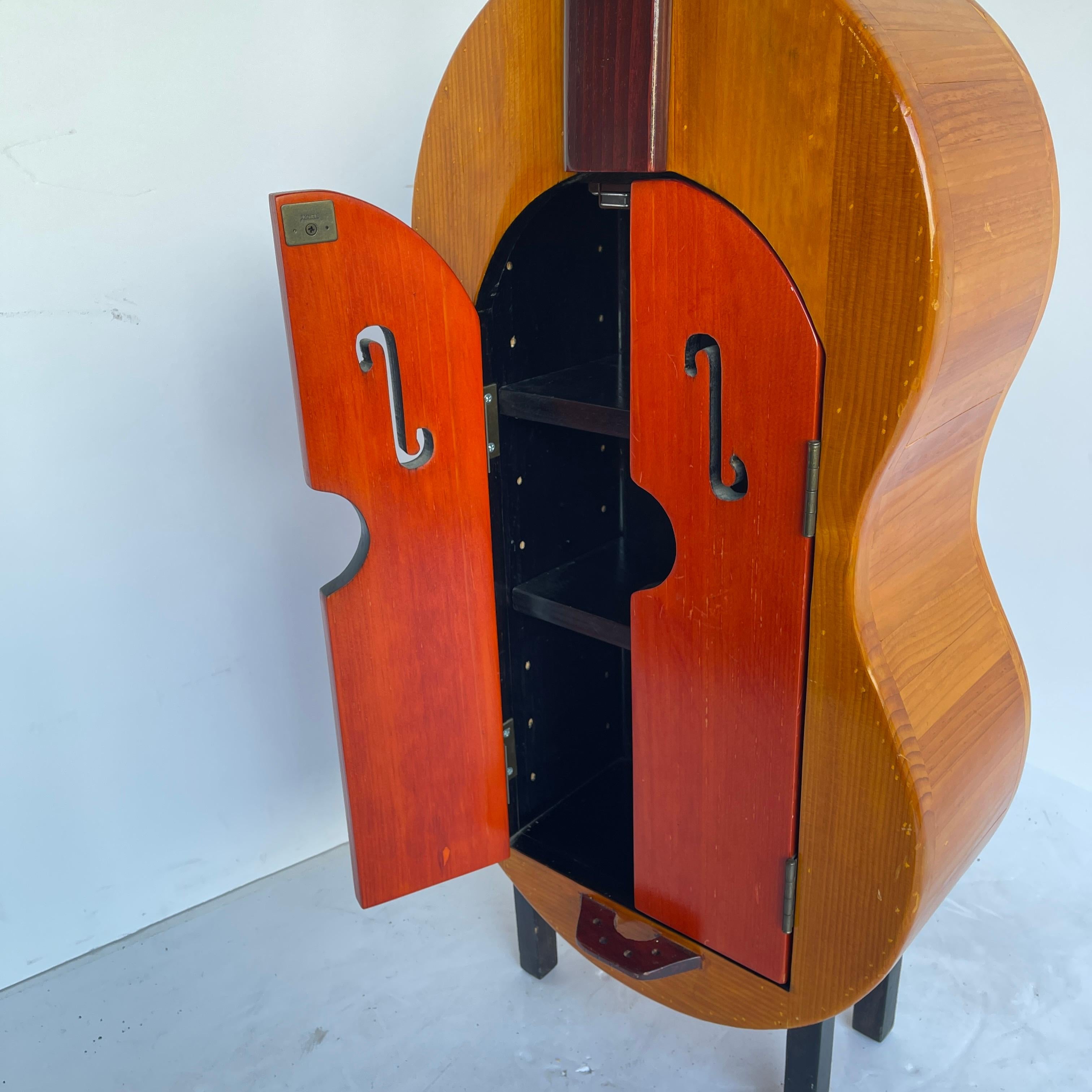 Vintage Cello Cabinet Dry Bar Shelf or Musical Prop 2