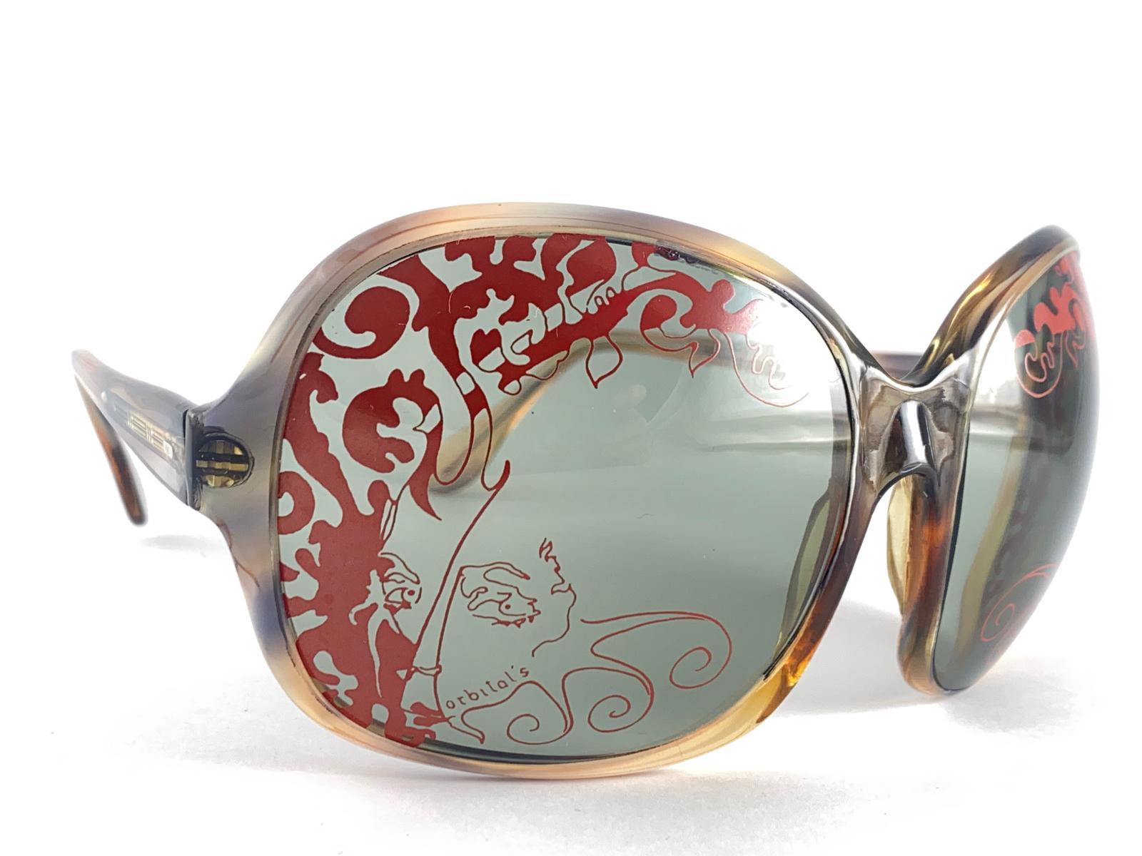 Vintage Celloflex „ Orbitol's“ Übergroße bedruckte Vintage-Sonnenbrille mit Lens im Zustand „Hervorragend“ im Angebot in Baleares, Baleares