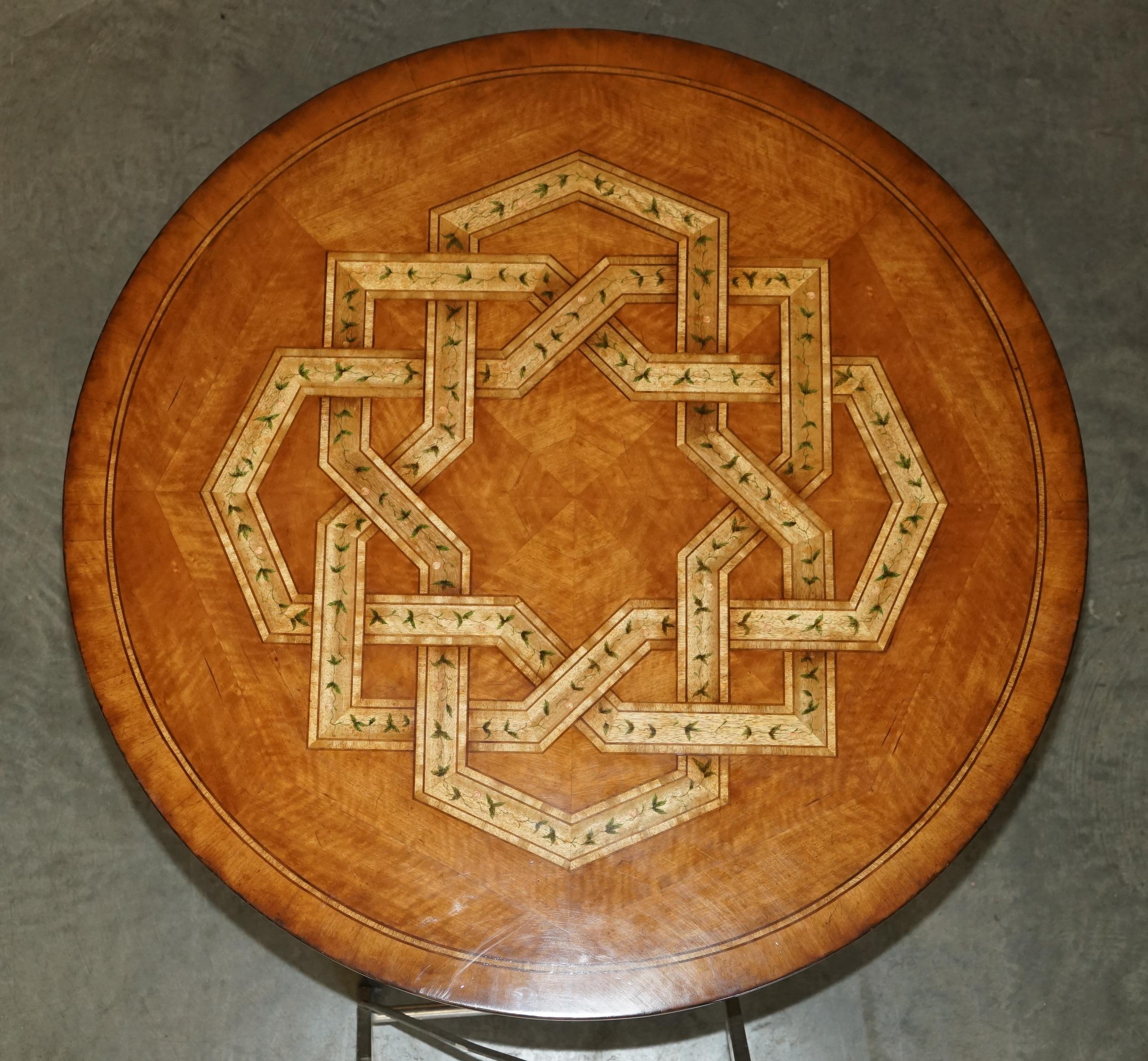 Hand-Crafted ViNTAGE CELTIC DESIGN BURR OAK & WALNUT DINING OCCASIONAL GAMES TABLE & CHAIRS For Sale