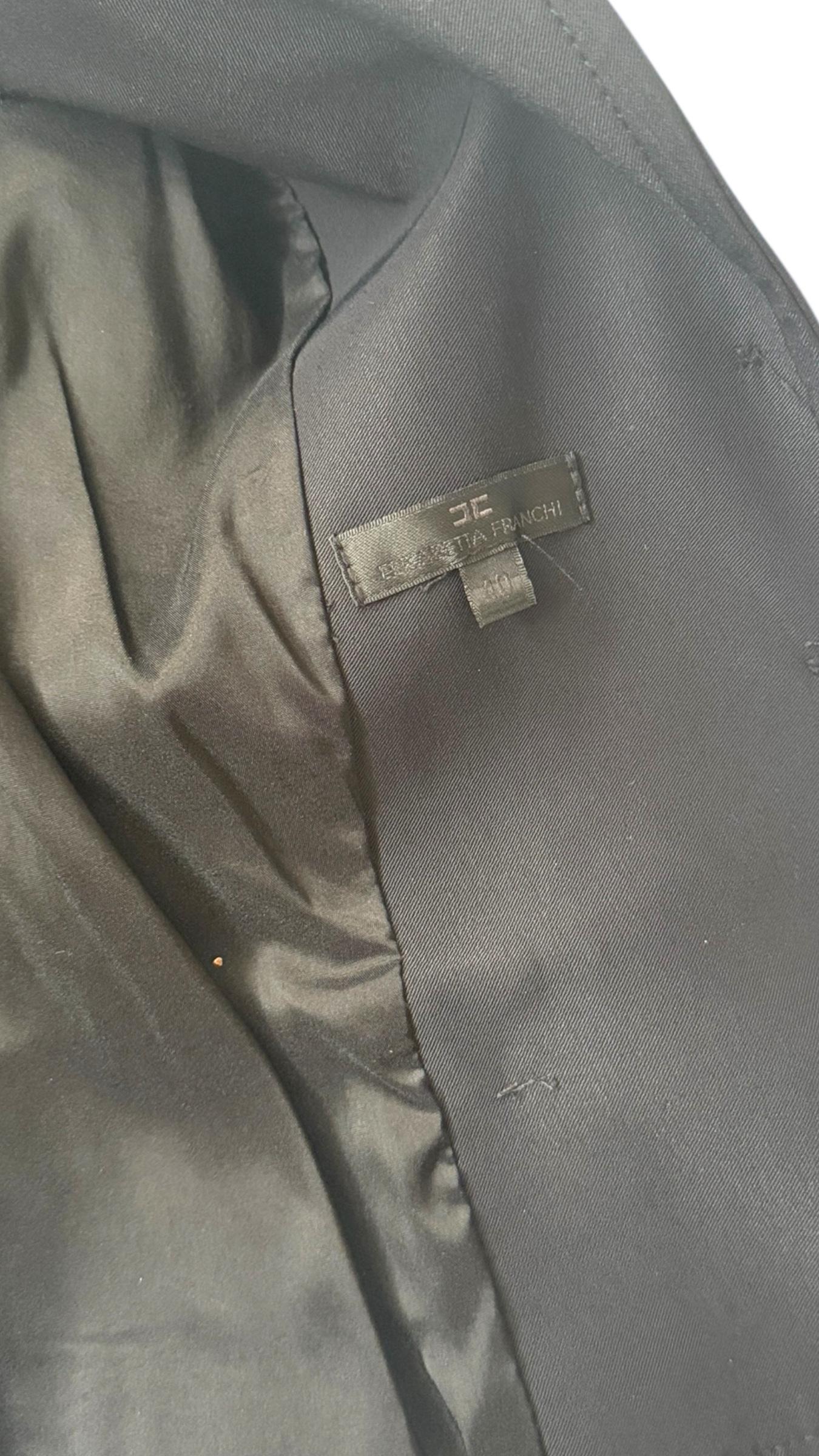 Vintage Celyn B. by Elisabetta Franchi Black Fitted Blazer - We pay import duty! in vendita 6