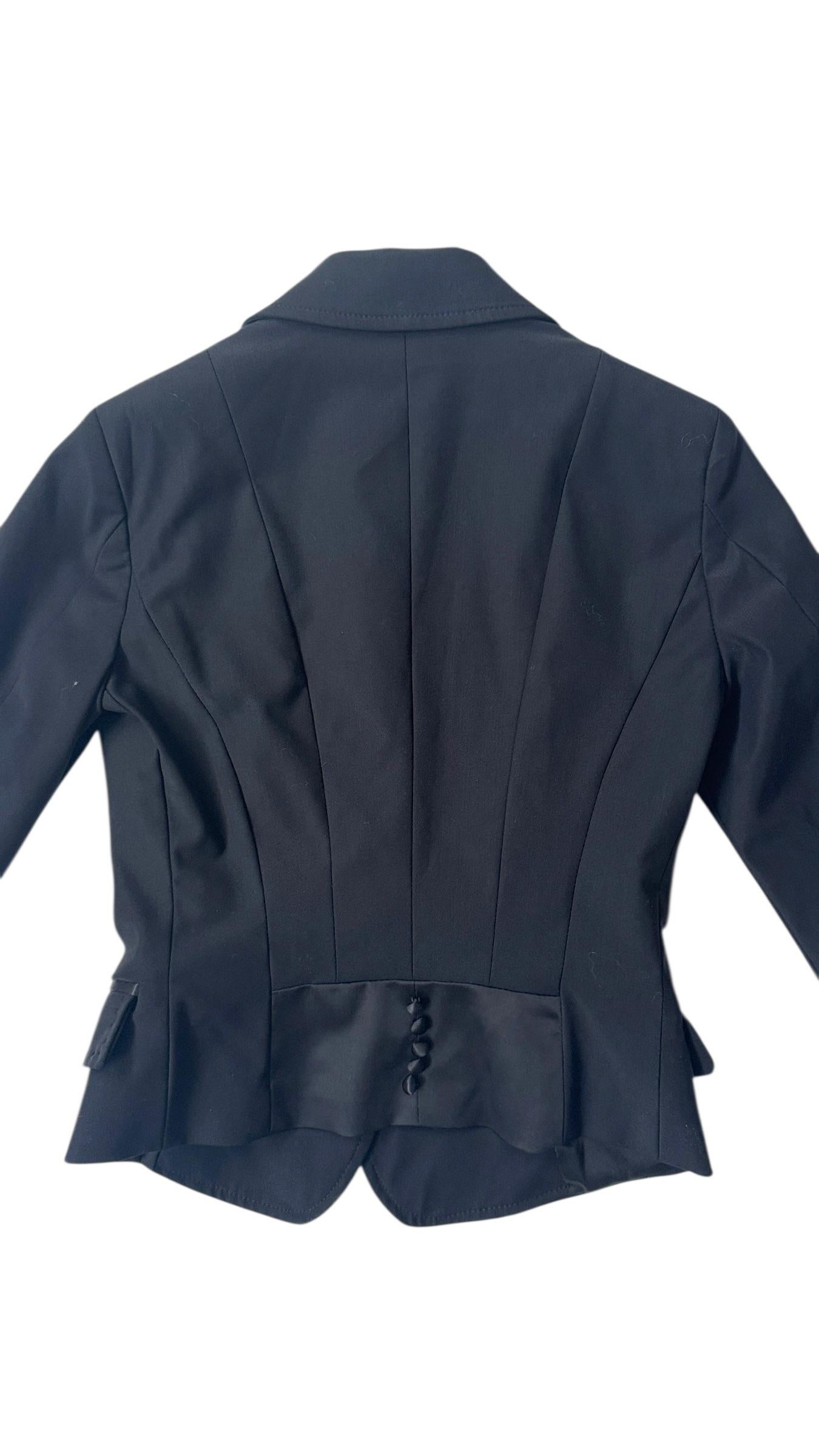 Vintage Celyn B. by Elisabetta Franchi Black Fitted Blazer - We pay import duty! in vendita 7