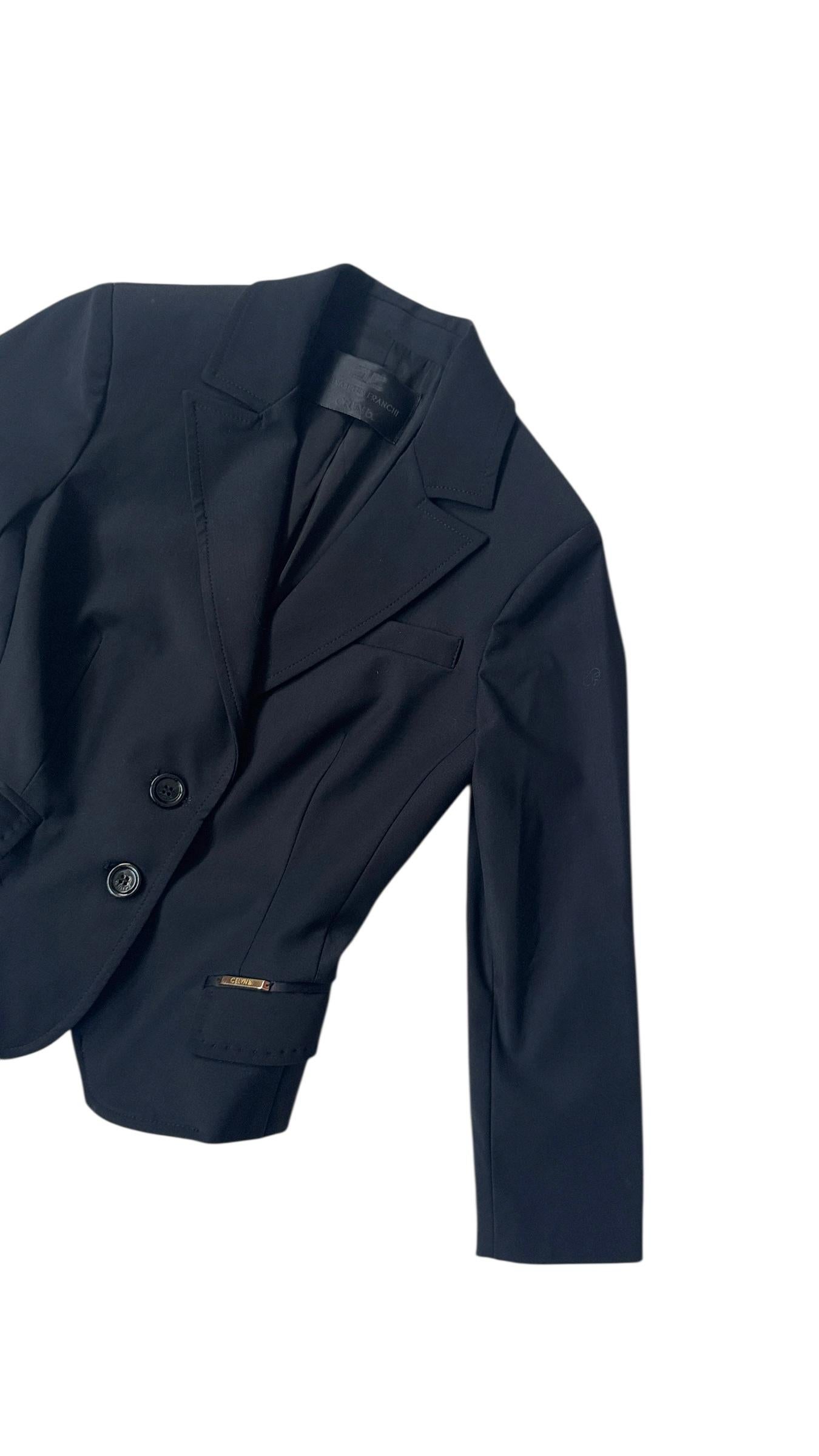 Vintage Celyn B. by Elisabetta Franchi Black Fitted Blazer - We pay import duty! in vendita 12