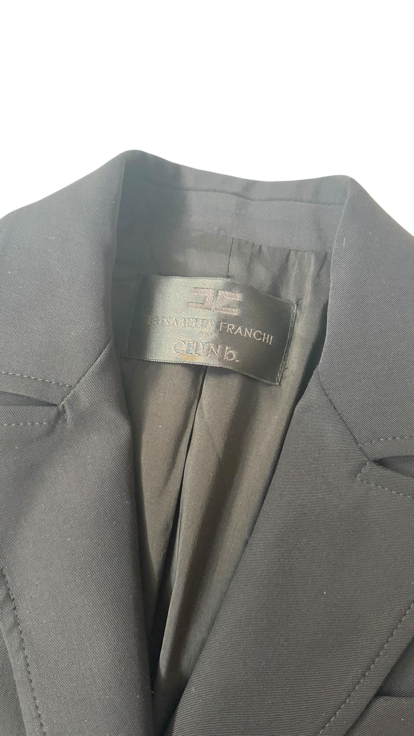 Vintage Celyn B. by Elisabetta Franchi Black Fitted Blazer - We pay import duty! in vendita 14