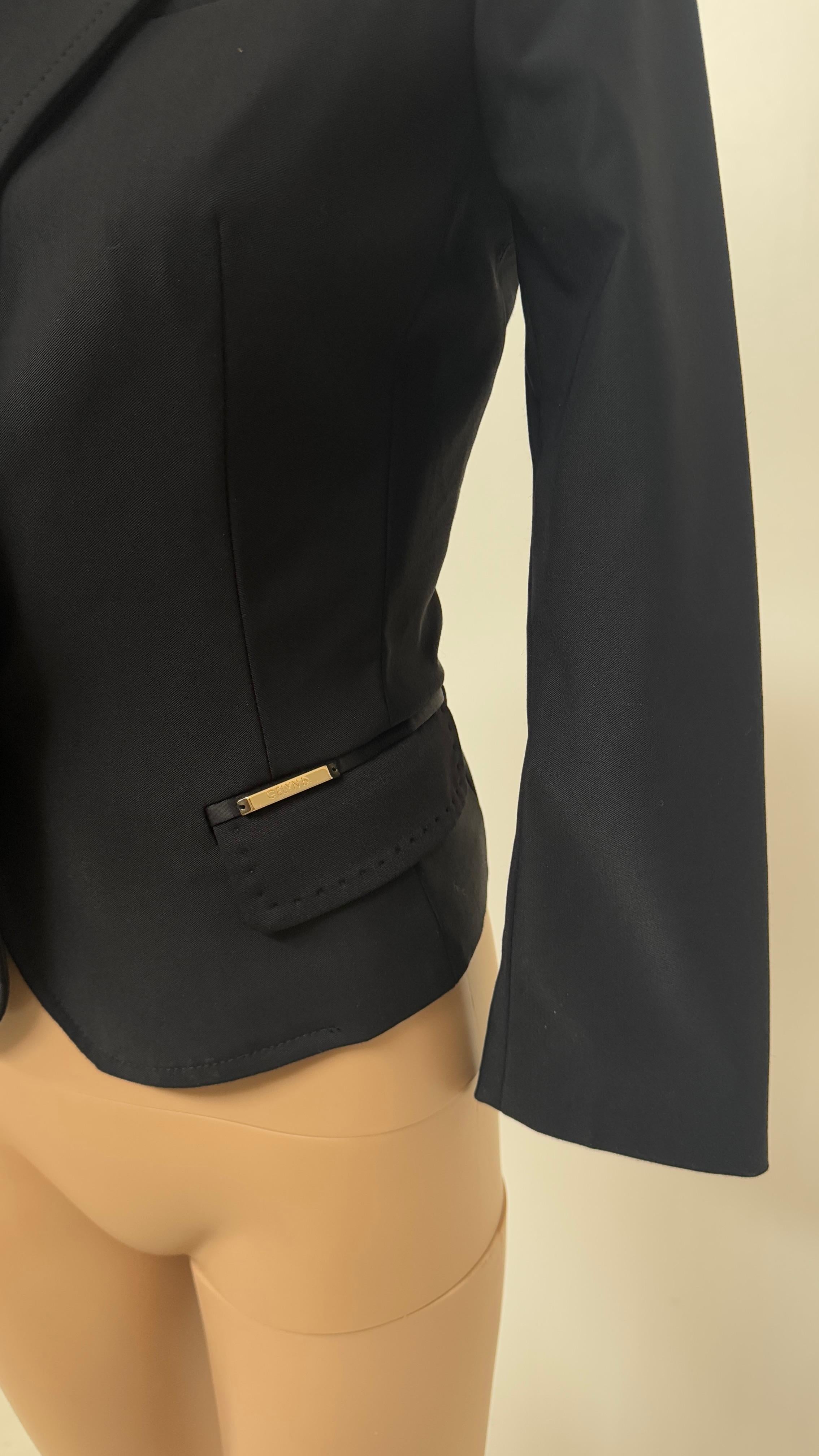 Vintage Celyn B. by Elisabetta Franchi Black Fitted Blazer - We pay import duty! in vendita 2