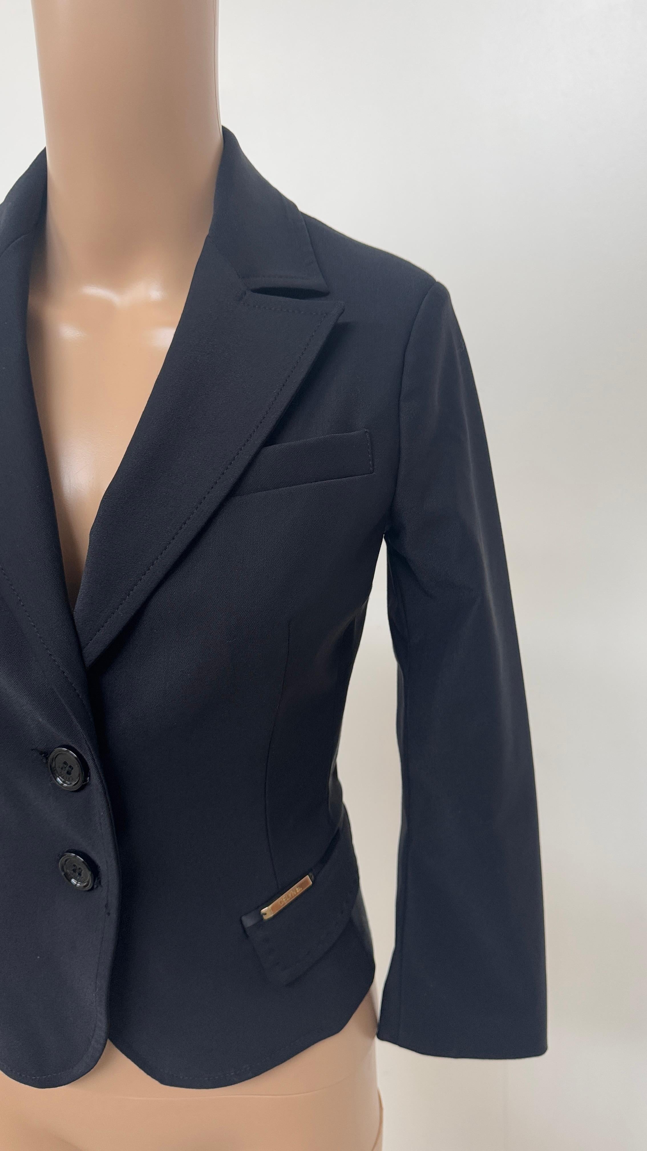 Vintage Celyn B. by Elisabetta Franchi Black Fitted Blazer - We pay import duty! in vendita 3