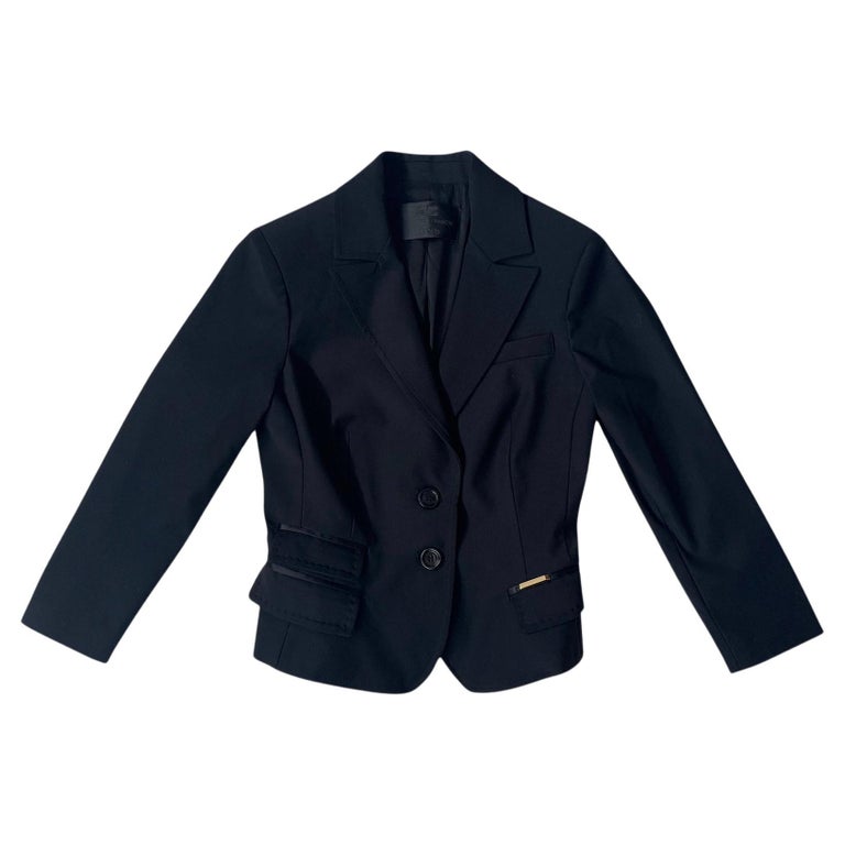 Vintage Celyn by Elisabetta Franchi Black Fitted Blazer in