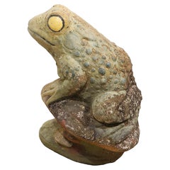 Cabeza de rana de cemento vintage para fuente de jardín