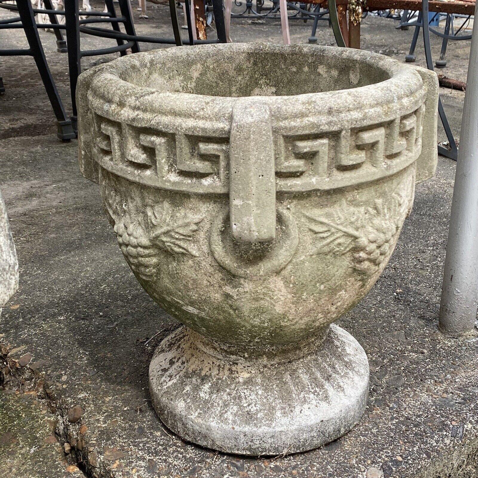 Vintage Cement Greek Key Grapevine 14