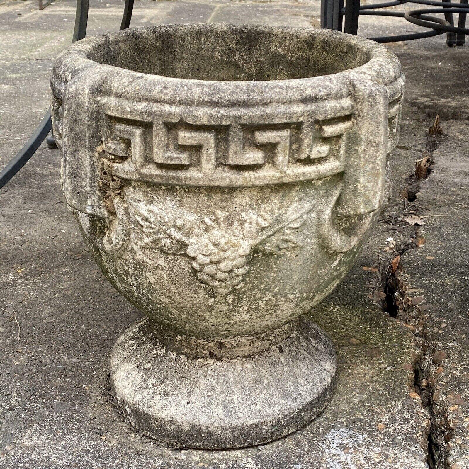 Vintage Cement Greek Key Grapevine 14