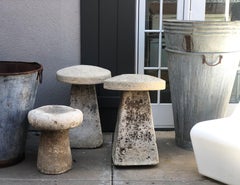 Vintage Cement Mushroom Garden Stool